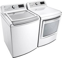 KIT LG Rear Control Electric Laundry Pair - White-2