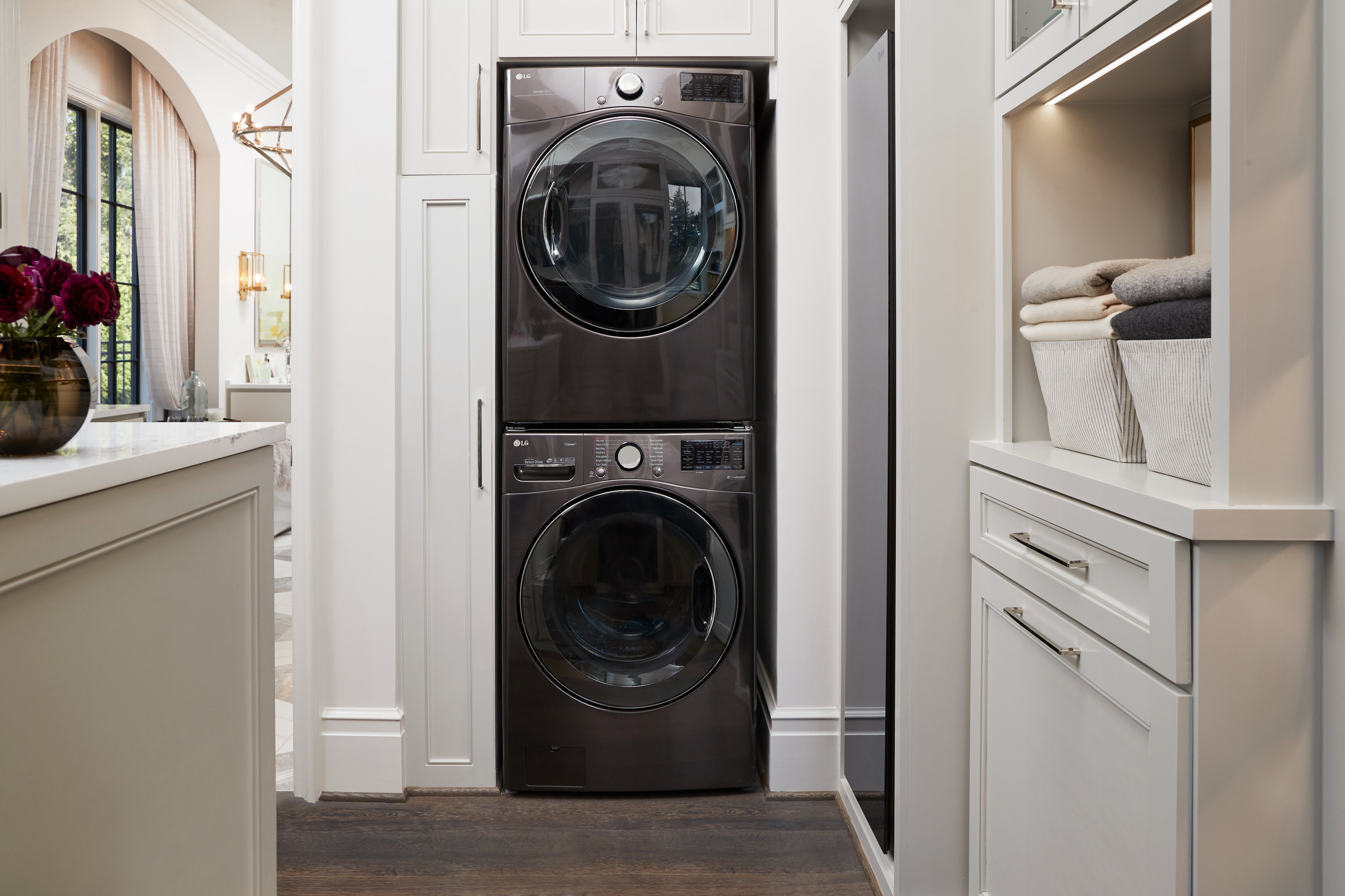 KIT LG Front Load Laundry Pair - Black Stainless Steel-2