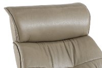 Dove Beige Large Leather Swivel Glider Power Recliner - Captain-2