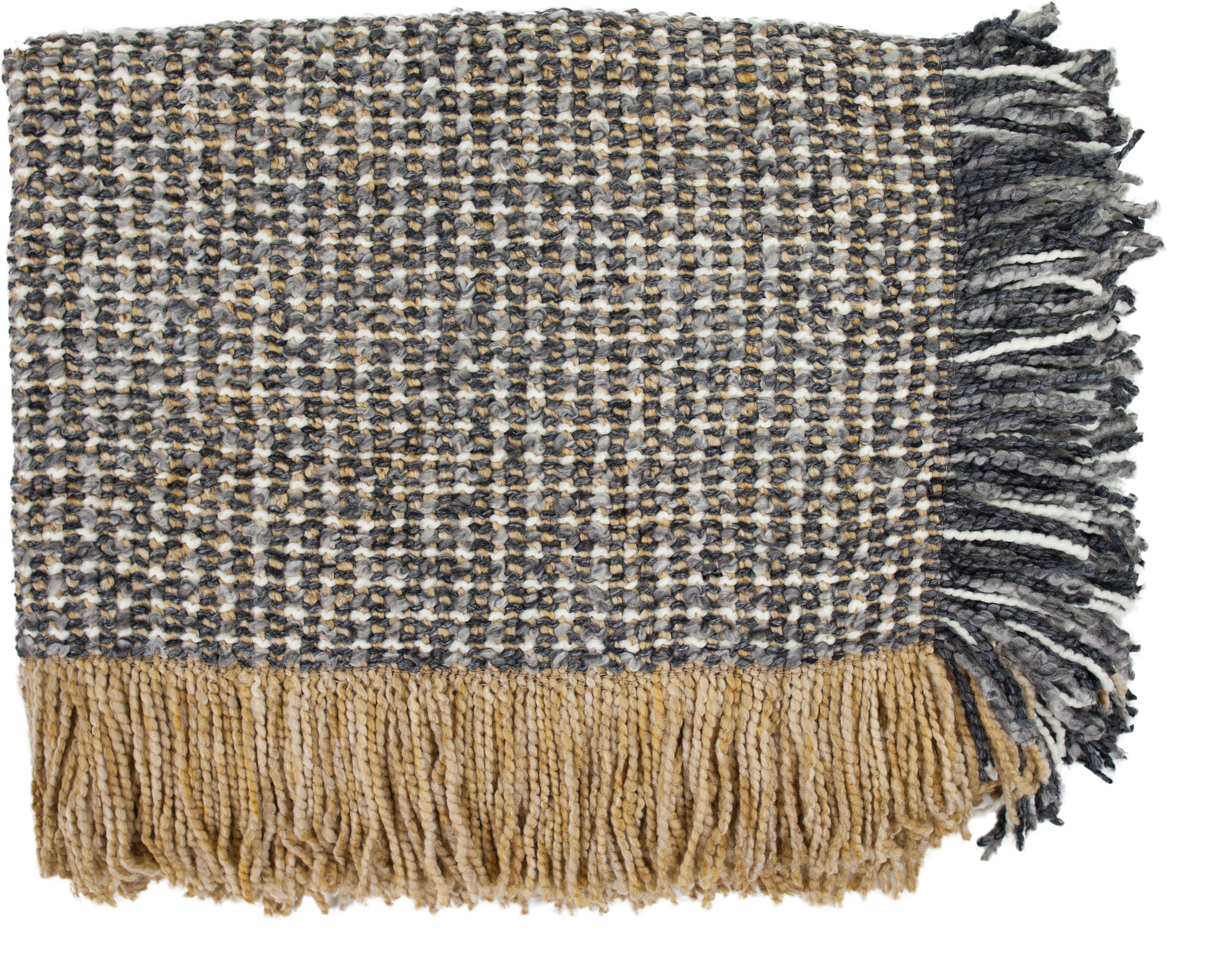 Gray, Camel and Cream Newcastle Throw Blanket-1