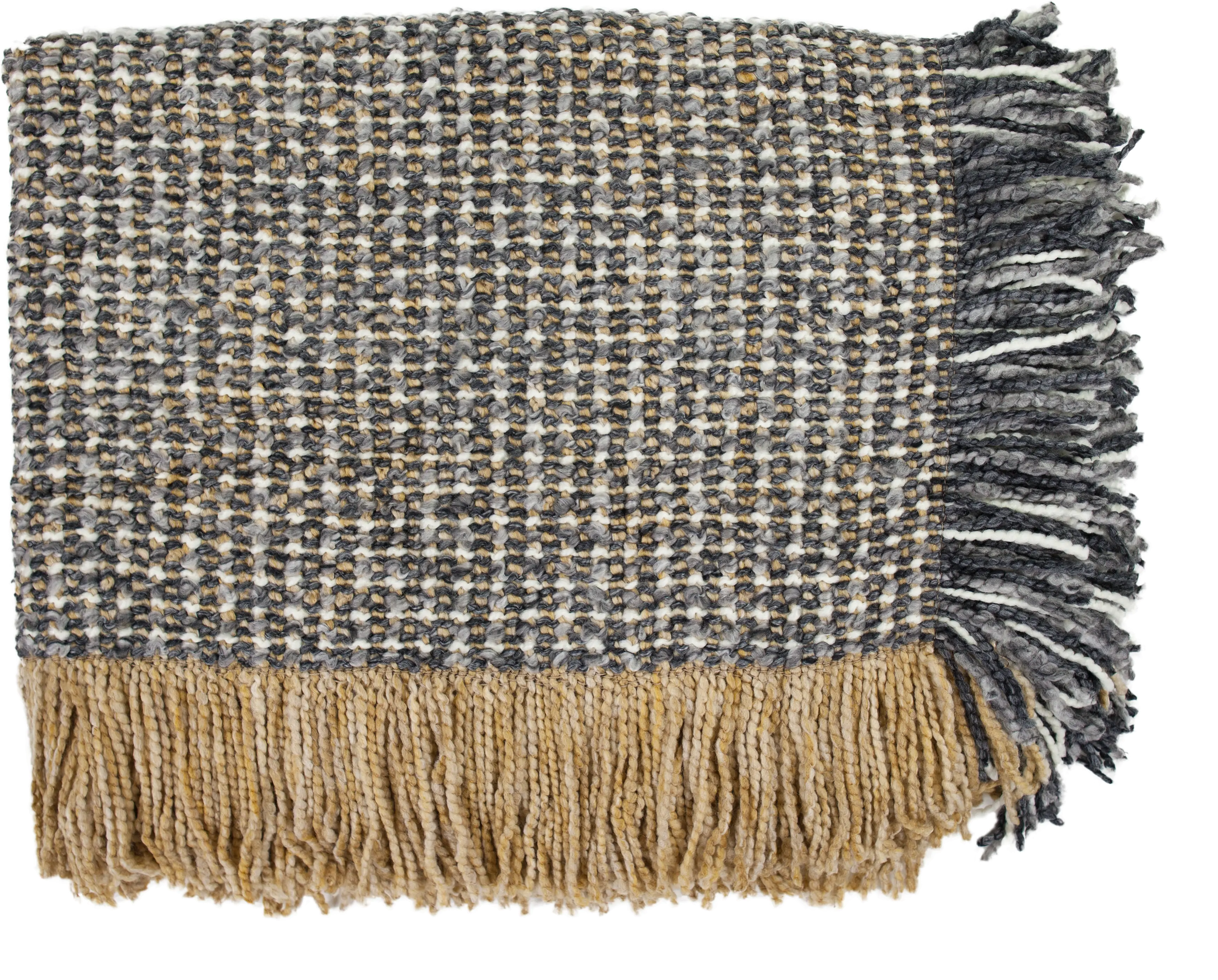 Gray, Camel and Cream Newcastle Throw Blanket-1