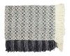 Cream, Light and Dark Gray Middlebury Throw Blanket