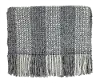 Clearance Smoke Gray and Cream Greenwich Throw Blanket