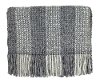 Smoke Gray and Cream Greenwich Throw Blanket