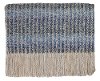 Cream, Light and Dark Blue Quincy Throw Blanket