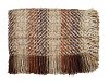 Clearance Cream, Rust, Brown and Coral Ombre Throw Blanket