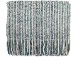 Teal Blue, Gray and Cream Stria Throw Blanket