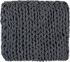 Dark Charcoal Gray Delray Throw Blanket