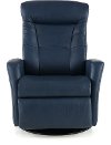 Pacific Large Leather Swivel Glider Power Recliner with Adjustable Headrest - Grove