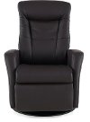 Coffee Standard Leather Swivel Glider Power Recliner with Adjustable Headrest - Grove