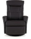 Coffee Brown Large Leather Swivel Glider Power Recliner with Adjustable Headrest - Grove