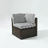 KO70089BR-GY Wicker Patio Corner Chair - Palm Harbor