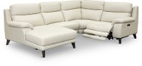 Venice Frost White 4 Piece Power Reclining Sectional Sofa