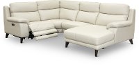 Frost White 4 Piece Power Reclining Sectional Sofa - Venice