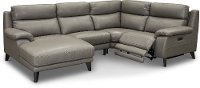 Elephant Gray 4 Piece Power Reclining Sectional Sofa - Venice-1