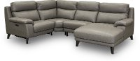 Elephant Gray 4 Piece Power Reclining Sectional Sofa - Venice-2