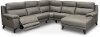 Elephant Gray 5 Piece Power Reclining Sectional Sofa - Venice