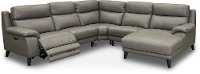 Elephant Gray 5 Piece Power Reclining Sectional Sofa - Venice