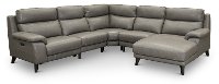 Elephant Gray 5 Piece Power Reclining Sectional Sofa - Venice-2