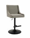 Gray Upholstered Adjustable Bar Stool - Hold