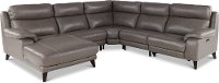 Elephant Gray 5 Piece Power Reclining Sectional Sofa - Venice