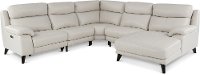 Frost White 5 Piece Power Reclining Sectional Sofa - Venice