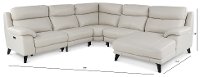 Frost White 5 Piece Power Reclining Sectional Sofa - Venice-2