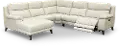 Venice White 5 Piece Power Reclining Sectional