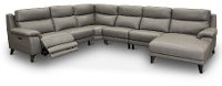 Elephant Gray 6 Piece Power Reclining Sectional Sofa - Venice-2