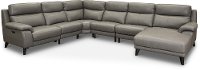 Venice Elephant Gray 6 Piece Power Reclining Sectional Sofa