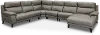 Venice Gray 6 Piece Power Reclining Sectional