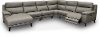 Elephant Gray 6 Piece Power Reclining Sectional Sofa - Venice