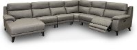 Elephant Gray 6 Piece Power Reclining Sectional Sofa - Venice