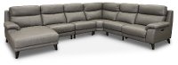 Elephant Gray 6 Piece Power Reclining Sectional Sofa - Venice-2