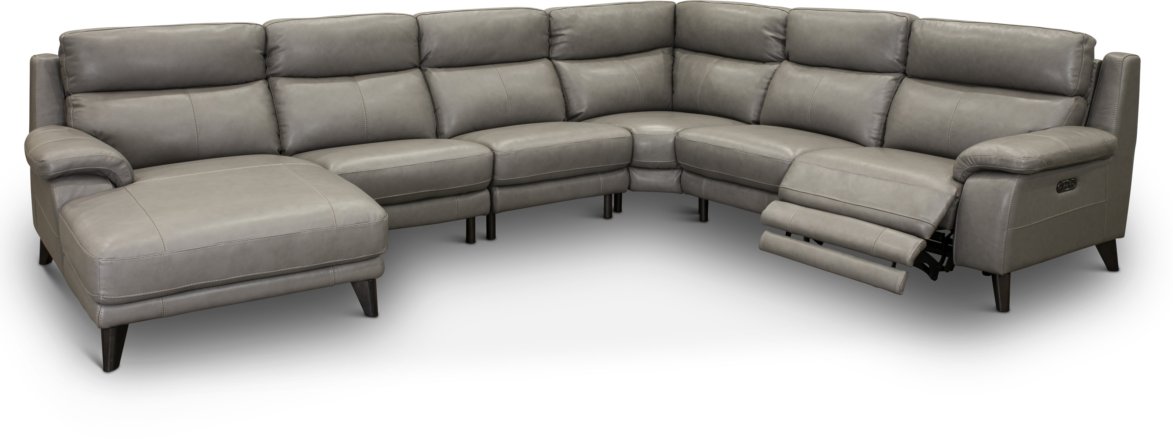 Venice Elephant Gray 6 Piece Power Reclining Sectional Sofa-1