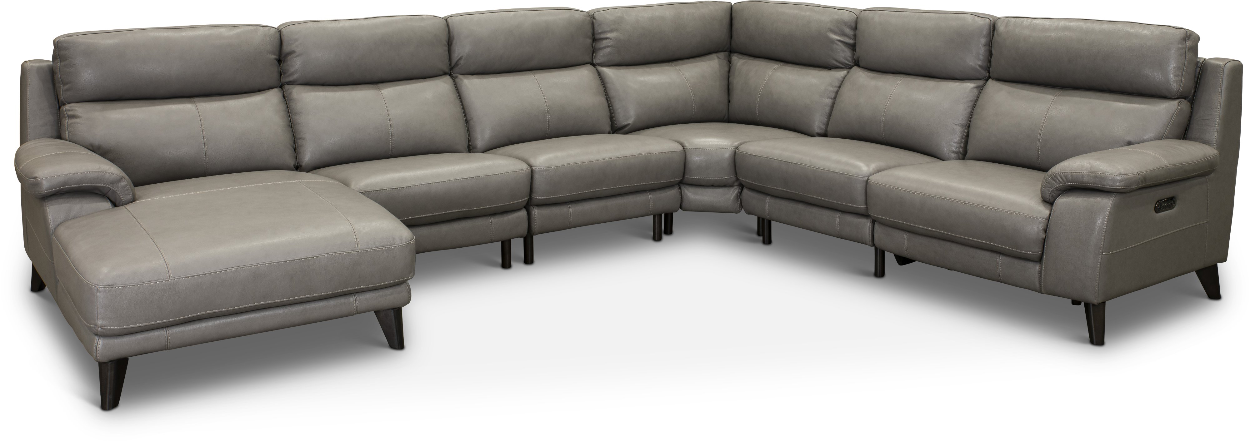 Venice Elephant Gray 6 Piece Power Reclining Sectional Sofa-2