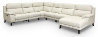 Frost White 6 Piece Power Reclining Sectional Sofa - Venice