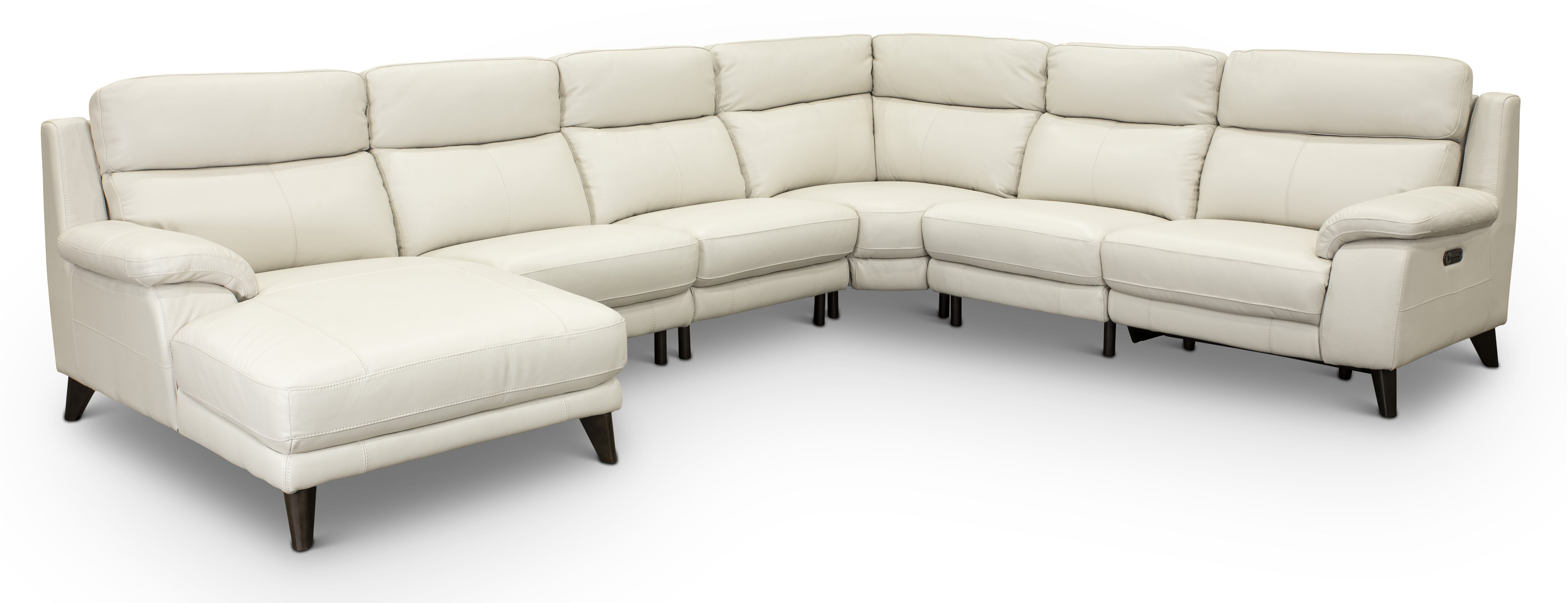 Venice Frost White 6 Piece Power Reclining Sectional Sofa-1