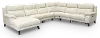 Venice White 6 Piece Power Reclining Sectional