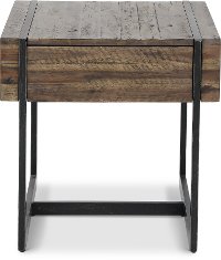 Natural Rustic End Table - Modern Timber