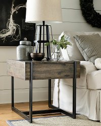 Natural Rustic End Table - Modern Timber-2