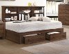 Clearance Contemporary Brown Twin Storage Bed - Millie