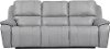 Mist Light Gray Leather-Match Power Reclining Sofa - Harry