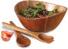Natural Trends 3 Piece Acacia Wood Salad Bowl Set