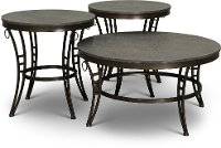 Modern Black and Gray Occasional Table Group - Emmerson