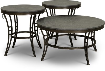 Modern Black and Gray Occasional Table Group - Emmerson
