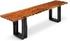 Solid Acacia Wood and Metal Bench - Brenda