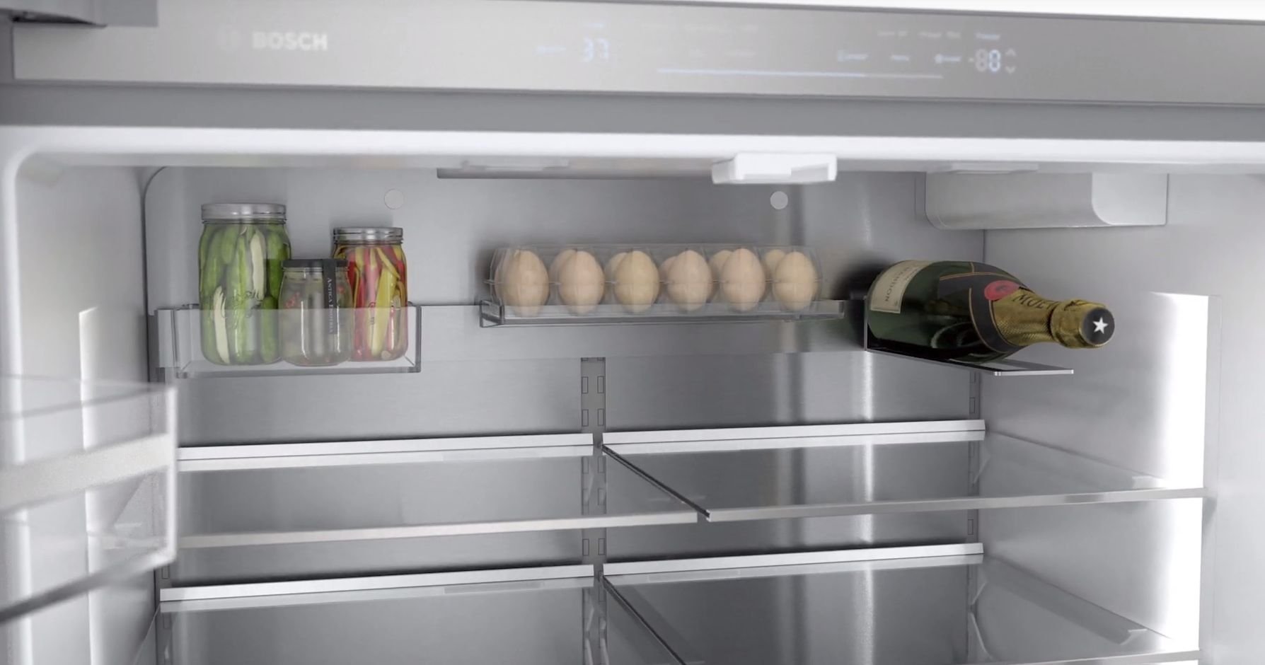 B36CL80ENS Bosch 21 cu ft French Door Refrigerator - Counter Depth Stainless Steel-2