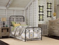 Jocelyn Industrial Vintage Black Twin Metal Bed
