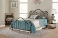 Casselton Traditional Black Queen Metal Bed